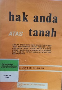 HAK ANDA ATAS TANAH