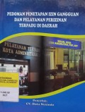 PEDOMAN PENETAPAN IZIN GANGGUAN DAN PELAYANAN PERIZINAN TERPADU DAERAH
