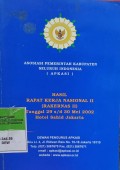 ASOSIASI PEMERINTAH KABUPATEN SELURUH INDONESIA (APKASI) HASIL RAPAT KERJA NASIONAL II (RAKERNAS II) TGL  29 S/D 30 MEI 2002