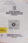 PETUNJUK PELAKSANAAN PROGRAM SUBSIDI BUNGA KEPADA USAHA MIKRO DAN KECIL (UMK) KAB PBG TAHUN 2006