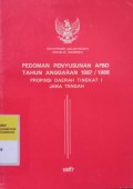 PEDOMAN PENYUSUNAN APBD TAHUN ANGGARAN 1987/1988 PROVINSI TK I JAWA TENGAH