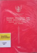 PEDOMAN PENYUSUNAN APBD TAHUN ANGGARAN 1987/1988 PROVINSI TK I JAWA TENGAH