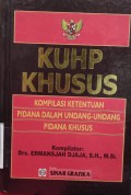 KUHP KHUSUS KOMPILASI KETENTUAN PIDANA DALAM UU PIDANA KHUSUS