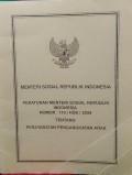 MENTERI SOSIAL RI PERMENSOS RI NOMOR 110/HUK/2009 TENTANG PERSYARATAN PENGANGKATAN ANAK