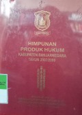 HIMPUNAN PRODUK HUKUM KABUPATEN BANJARNEGARA TAHUN 2007/2008