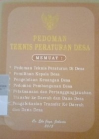 PEDOMAN TEKNIS PERATURAN DESA
