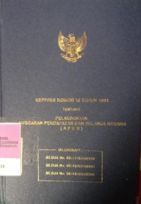 KEPPRES NO 16 TH 1994 TENTANG PELAKSANAAN APBN