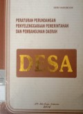 PERATURAN PERUNDANGAN PENYELENGGARAAN PEMERINTAHAN DAN PEMBANGUNAN DAERAH DESA