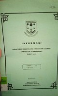 INFORMASI PERATURAN PERUNDANG - UNDANGAN DAERAH KABUPATEN PURBALINGGA TAHUN 2000 NOMOR 18 TAHUN KE X