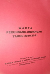 WARTA PERUNDANG - UNDANGAN TAHUN 2010/2011