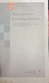 WARTA PERATURAN PERUNDANG - UNDANGAN KABUPATEN BLORA DILENGKAPI : UNDANG - UNDANG NO. 6 TAHUN 2014 TENTANG DESA, PP NO. 1 TAHUN 2014 TENTANG PERATURAN PELAKSANAAN UU NOMOR  6 TAHUN 2014 TENTANG DESA