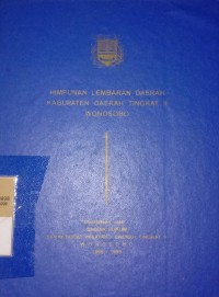 HIMPUNAN LEMBARAN DAERAH KABUPATEN DAERAH TINGKAT II WONOSOBO