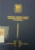 HIMPUNAN LEMBARAN DAERAH KABUPATEN DAERAH TINGKAT II WONOSOBO TAHUN 1996/1997