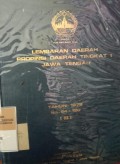 LEMBARAN DAERAH PROPINSI DAERAH TINGKAT 1 JAWA TENGAH TAHUN 1979 NO. 84 - 120 ( III )
