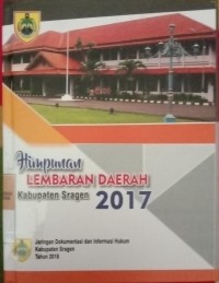 HIMPUNAN LEMBARAN DAERAH KABUPATEN SRAGEN TAHUN 2017