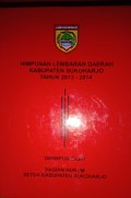 HIMPUNAN LEMBARAN DAERAH KABUPATEN SUKOHARJO TAHUN 2013-2014