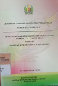 LEMBARAN DAERAH KABUPATEN PEKALONGAN TAHUN 2015 NOMOR 2  PERDA KABUPATEN PEKALONGAN NOMOR 2 TAHUN 2015 TENTANG BANTUAN HUKUM UNTUK MASYARAKAT
