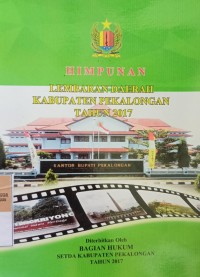 HIMPUNAN LEMBARAN DAERAH KABUPATEN PEKALONGAN TAHUN 2017