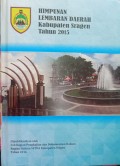 HIMPUNAN LEMBARAN DAERAH KABUPATEN SRAGEN TAHUN 2015
