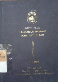 HIMPUNAN LEMBARAN DAERAH KABUPATEN DATI II PATI TAHUN 1988