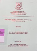 LEMBARAN DAERAH KABUPATEN PURBALINGGA TAHUN 2012 NOMOR 30