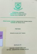 LEMBARAN DAERAH KABUPATEN PURBALINGGA TAHUN 2012 NOMOR 09