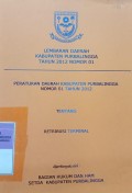 LEMBARAN DAERAH KABUPATEN PURBALINGGA TAHUN 2012 NOMOR 01