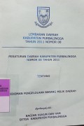 LEMBARAN DAERAH KABUPATEN PURBALINGGA TAHUN 2011 NOMOR 08