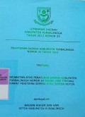LEMBARAN DAERAH KABUPATEN PURBALINGGA TAHUN 2012 NOMOR 33