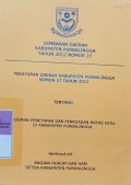 LEMBARAN DAERAH KABUPATEN PURBALINGGA TAHUN 2012 NOMOR 27