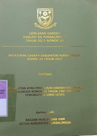 LEMBARAN DAERAH KABUPATEN PURBALINGGA TAHUN 2010 NOMOR 24