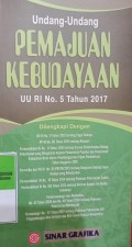 UNDANG-UNDANG PEMAJUAN KEBUDAYAAN UU RI NOMOR 5 TAHUN 2017. DILENGKAPI DENGAN UU RI NOMOR 2010 TENTANG CAGAR BUDAYA. PP RI NOMOR 66 TAHUN 2015 TENTANG MUSEUM. PERMENDIKBUD RI NOMOR 11 TAHUN 2016 TENTANG URUSAN PEMERINTAHAN BIDANG KEBUDAYAAN YANG DITUGASKAN KEPADA PEMERINTAH PROVINSI DAN PEMERINTAH KABUPATEN/KOTA DALAM PENYELENGGARAAN TUGAS PEMBANTUAN TA 2016. PERMENPU DAN PR RI NOMOR 01/PRT/M/2015 TENTANG BANGUNAN GEDUNG CAGAR BUDAYA YANG DILESTARIKAN. PERMENDIKBUD RI NOMOR 10 TAHUN 2014 TENTANG PEDOMAN PELESTARIAN TRADISI. PERMENDIKBUD RI NOMOR 106 TAHUN 2013 TENTANG WARISAN BUDAYA TAK BENDA INDONESIA. PERMENDAGRI DAN MENBUDPAR NOMOR 42 TAHUN 2009 DAN NOMOR 40 TAHUN 2009 TENTANG PEDOMAN PELESTARIAN KEBUDAYAAN. PERMENDAGRI NOMOR 52 TAHUN 2007 TENTANG PEDOMAN PELESTARIAN DAN PEMBANGUNAN ADAT ISTIADAT DAN NILAI SOSIAL BUDAYA MASYARAKAT