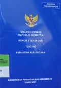 UNDANG-UNDANG RI NO 5 TAHUN 2017 TENTANG PEMAJUAN KEBUDAYAAN