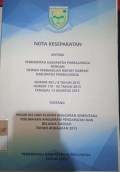 NOTA KESEPAKATAN ANTARA PEMERINTAH KABUPATEN PURBALINGGA DENGAN DEWAN PERWAKILAN RAKYAT DAERAH KABUPATEN PURBALINGGA NOMOR 903/8 TAHUN 2015  NOMOR 170-05 TAHUN 2015 TANGGAL 13 AGUSTUS 2015 TENTANG PRIORITAS DAN PLAFON ANGGARAN SEMENTARA PERUBAHAN ANGGARAN PENDAPATAN DAN BELANJA DAERAH TAHUN ANGGARAN 2015