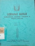 LEMBARAN DAERAH KABUPATEN DAERAH TINGKAT II PEKALONGAN SERI D TAHUN 1989 NOMOR 3