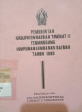 PEMERINTAH KABUPATEN DAERAH TINGKAT II TEMANGGUNG HIMPUNAN LEMBARAN DAERAH TAHUN 1990