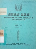LEMBARAN DAERAH KABUPATEN DAERAH TINGKAT II PEKALONGAN SERI D TAHUN 1989 NOMOR 2