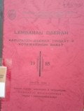 LEMBARAN DAERAH KABUPATEN DAERAH TINGKAT II KOTAWARINGIN BARAT TAHUN 1985