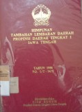 HIMPUNAN TAMBAHAN LEMBARAN DAERAH PROPINSI DAERAH TINGKAT 1 JAWA TENGAH TAHUN 1986 NO. 1/T.34/T
