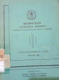 HIMPUNAN LEMBARAN DAERAH PEMERINTAH KABUPATEN DATI II BREBES TAHUN 1986