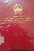 HIMPUNAN TAMBAHAN LEMBARAN DAERAH PROPINSI DAERAH TINGKAT 1 JAWA TENGAH TAHUN 1987 NO. 1/T-96/T