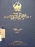 HIMPUNAN LEMBARAN DAERAH PROPINSI DAERAH TINGKAT 1 JAWA TENGAH TAHUN 1984 NO. 88 ( III )