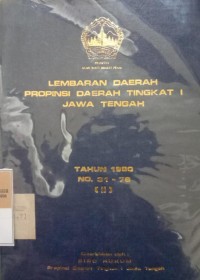LEMBARAN DAERAH PROPINSI DAERAH TINGKAT 1 JAWA TENGAH TAHUN 1980 NO. 31-76 ( II )