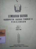 LEMBARAN DAERAH KABUPATEN DAERAH TINGKAT II PEKALONGAN SERI D NOMOR 1 TAHUN 1991
