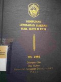 HIMPUNAN LEMBARAN DAERAH KABUPATEN DATI II PATI TAHUN 1992