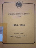 HIMPUNAN LEMBARAN DAERAH TINGKAT II TEGAL 1993/1994
