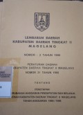 LEMBARAN DAERAH KABUPATEN DAERAH TINGKAT II MAGELANG NOMOR II TAHUN 1996 PERATURAN DAERAH KABUPATEN DAERAH TINGKAT II MAGELANG NOMOR 21 TAHUN 1995 TENTANG PENETAPAN PERUBAHAN ANGGARAN PENDAPATAN DAN BELANJA DAERAH KABUPATEN DAERAH TINGKAT II MAGELANG TAHUN ANGGARAN 1995/1996