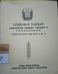 LEMBARAN DAERAH KABUPATEN DAERAH TINGKAT II PEKALONGAN NOMOR 13 TAHUN 1995 SERI D NO. 7