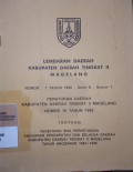 LEMBARAN DAERAH KABUPATEN DAERAH TINGKAT II MAGELANG NOMOR 1 TAHUN 1996 SERI D NOMOR 1 PERATURAN DAERAH KABUPATEN DAERAH TINGKAT II MAGELANG NOMOR 15 TAHUN 1995 TENTANG PENETAPAN SISA PERHITUNGAN ANGGARAN PENDAPATAN DAN BELANJA DAERAH KABUPATEN DAERAH TINGKAT II MAGELANG TAHUN ANGGARAN 1994/1995