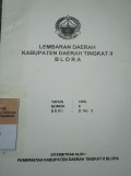 LEMBARAN DAEREAH KABUPATEN DAERAH TINGKAT II BLORA RAHUN 1996 NOMOR 8 SERI D NO. 5